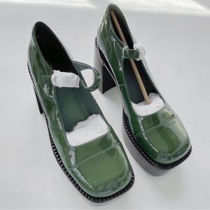 Jeffrey Campbell - Green Platform Mary Janes Heels